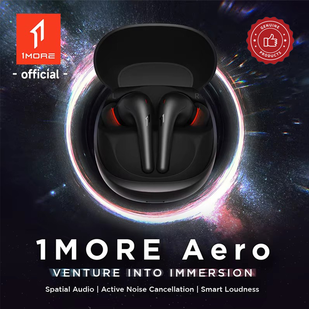 Bluetooth Headset On Ear - 1MORE Aero Ear Buds Peredam Kebisingan