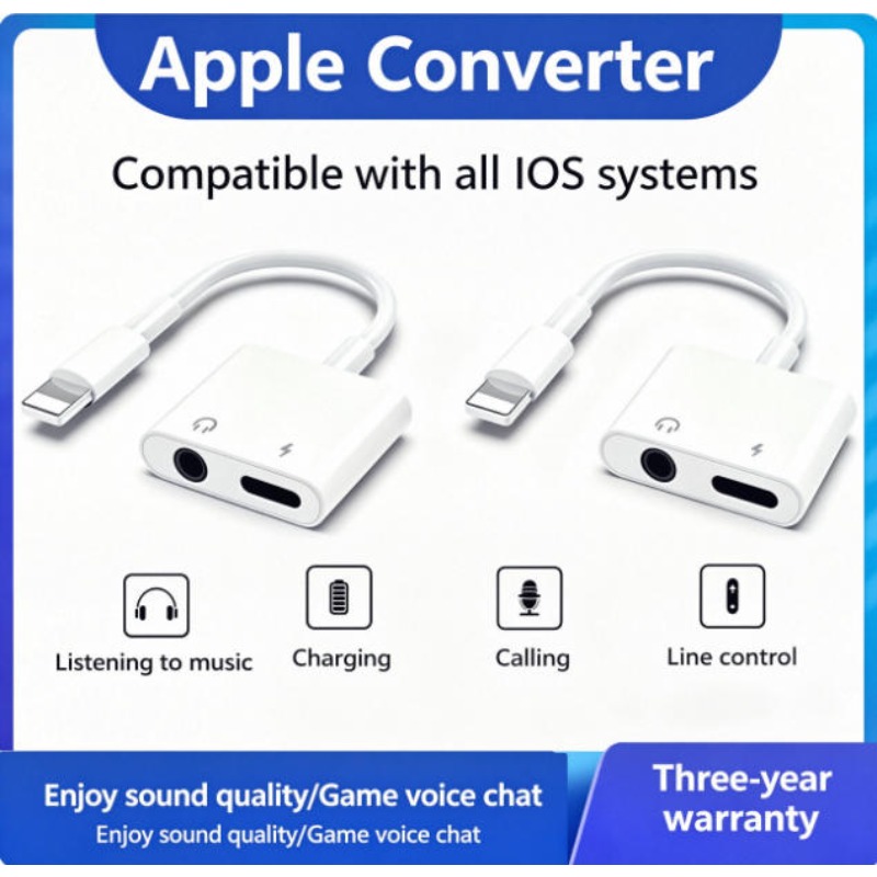 Adaptor Audio Untuk iPhone 14  - Earphone Splitter Jack ulasan dan harga